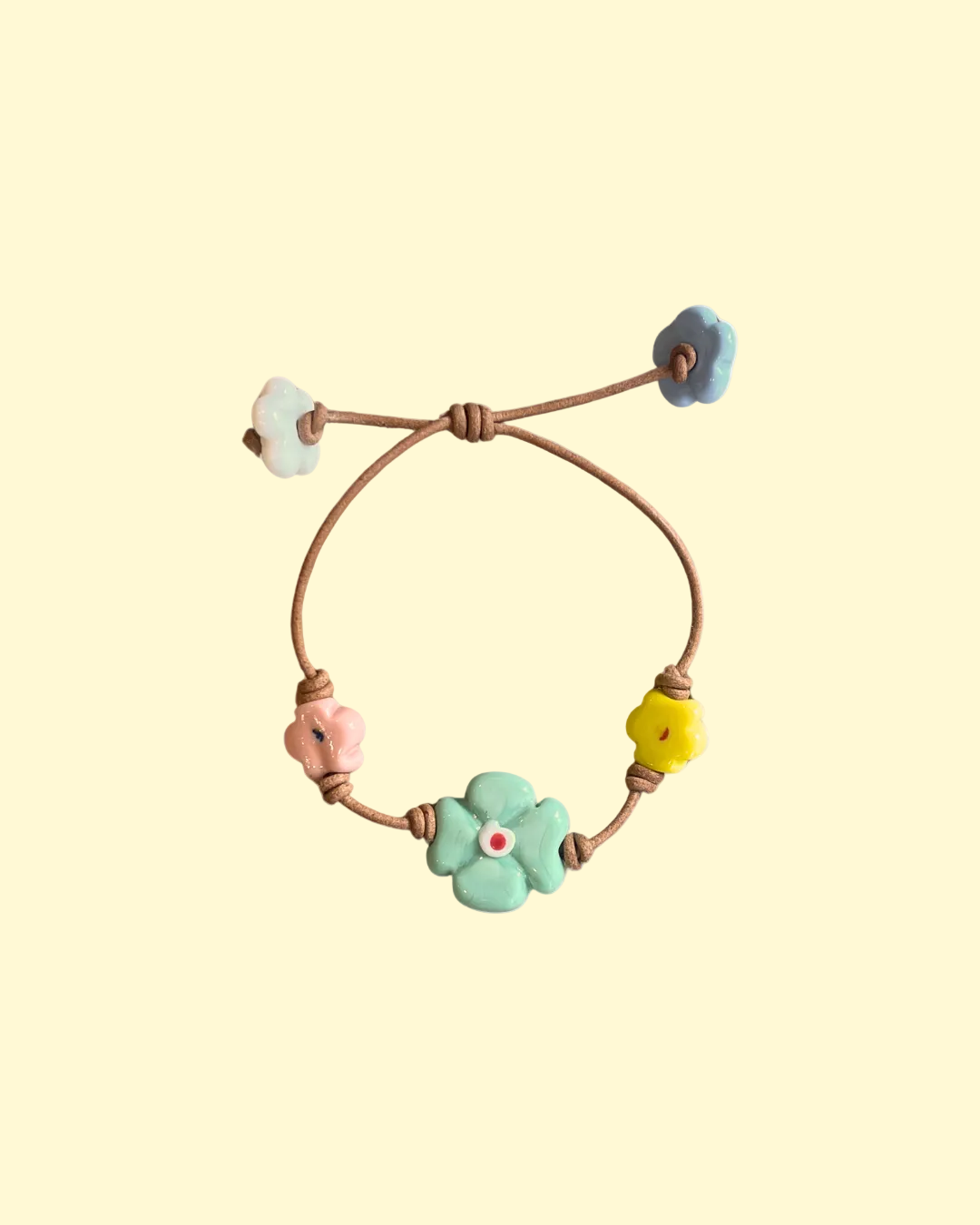 Daisy Leather Bracelet
